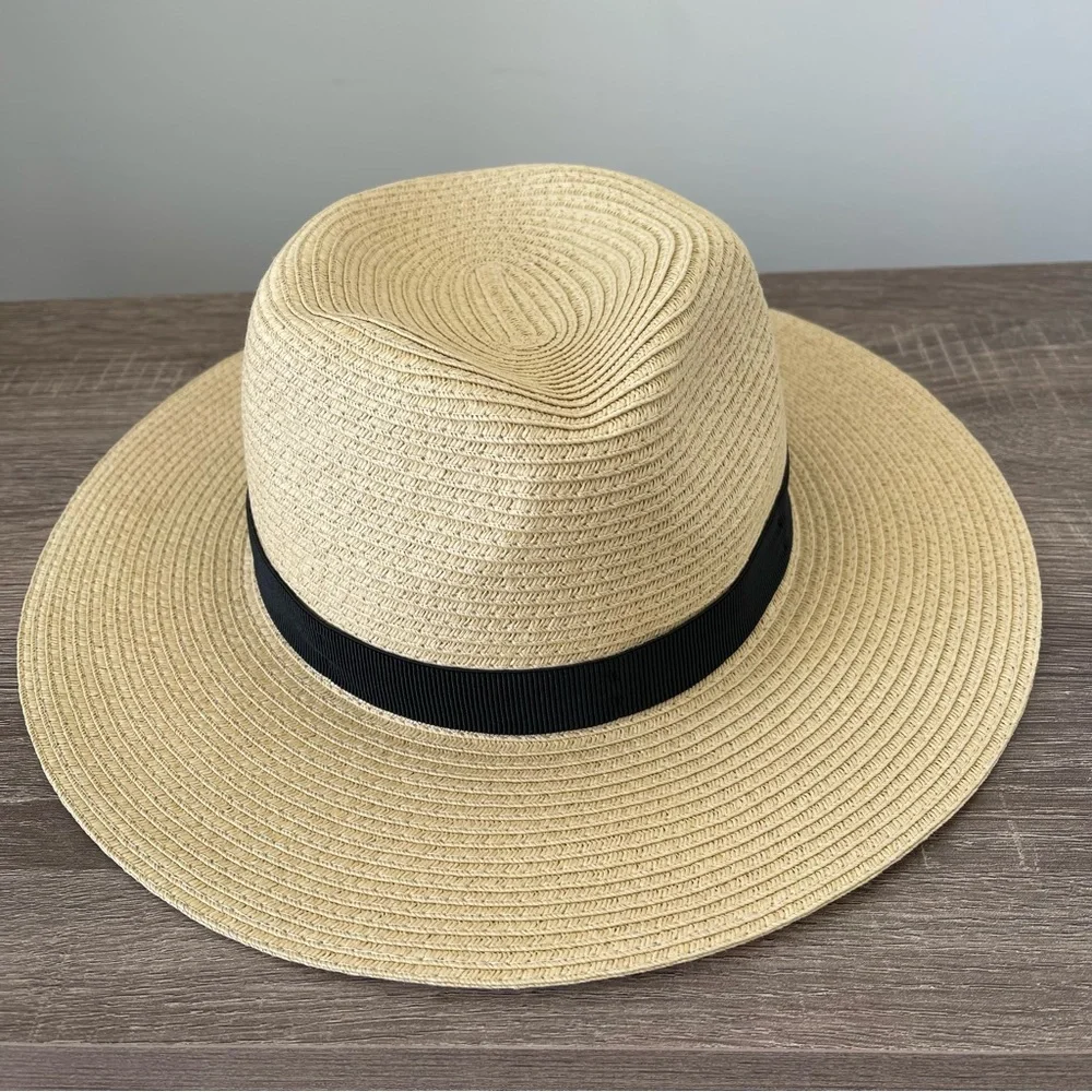 J. Crew Packable Straw Hat #AL151 Size Medium/Large  NEW - Picture 3 of 6